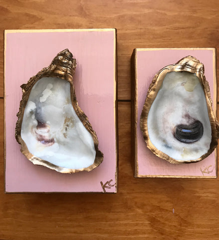 Single Oyster Art SM - Pinky Peach- Katie Chalk