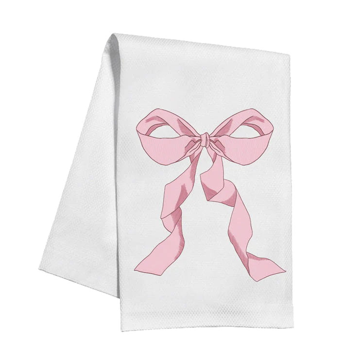 Pink Bow Kitchen Towel