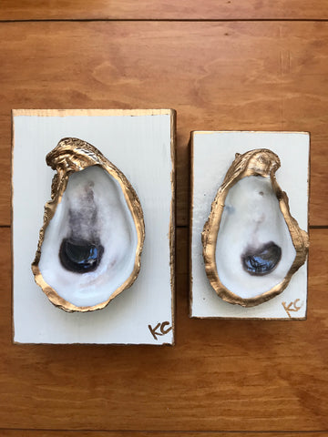 Single Oyster Art SM - Soft White -Katie Chalk