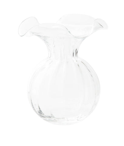 Vietri Hibisus Large Clear Fluted Vase